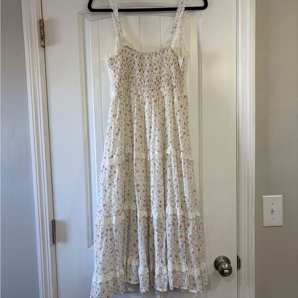 Altar'd State White and Pink Floral Dress Women's Size Small - Picture 8 of 12